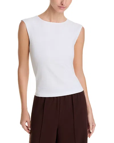 Perfectwhitetee Elanor 90s Jersey Muscle Tee In White