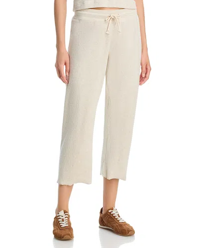 Perfectwhitetee Eliana Terry Cropped Sweatpants In Neutral