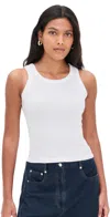 Perfectwhitetee Elle Rib Tank White In White