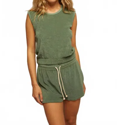 PERFECTWHITETEE ELLIE LOOP TERRY TANK IN ALOE