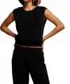 Perfectwhitetee Ellie Loop Terry Tank In True Black In Black