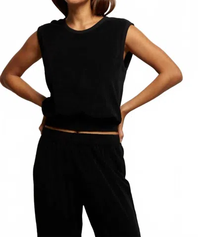 Perfectwhitetee Ellie Loop Terry Tank In True Black