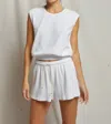 Perfectwhitetee Ellie Loop Terry Tank In White In White