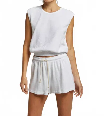 Perfectwhitetee Ellie Loop Terry Tank In White