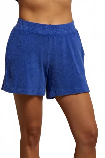 PERFECTWHITETEE EMILY LOOP TERRY SHORTS IN VIOLET BLUE