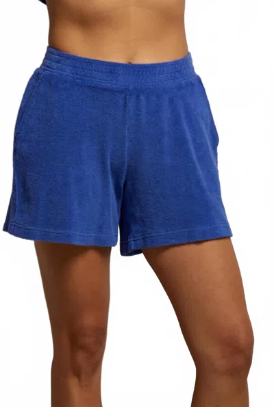 Perfectwhitetee Emily Loop Terry Sweat-short In Blue