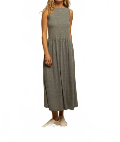 Perfectwhitetee Eva Tank Dress In Heather Grey In Brown