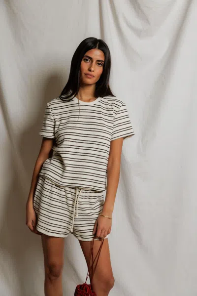 Perfectwhitetee Eve Stripe In Gray
