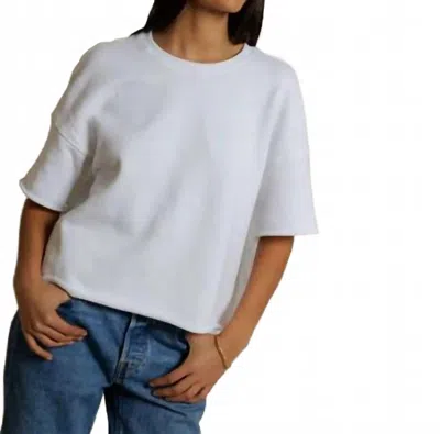Perfectwhitetee Ezra French Terry Sweatshirt In White In Neutral