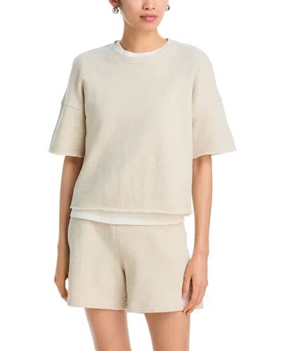 Perfectwhitetee Ezra Short Sleeve Sweatshirt In Neutral