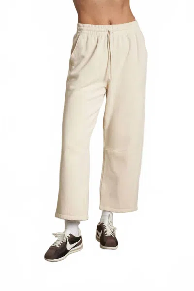 Perfectwhitetee Fallon Barrel Sweatpant In Sugar In Metallic