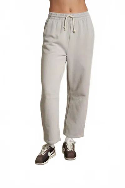 Perfectwhitetee Fallon Fleece Barrel Leg Sweatpant In Silver In Gray
