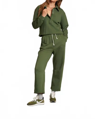 Perfectwhitetee Fallon Fleece Barrel Sweatpants In Fern Green In Multi