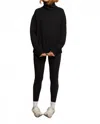 Perfectwhitetee Faris Oversized Turtleneck Sweatshirt In True Black In Black