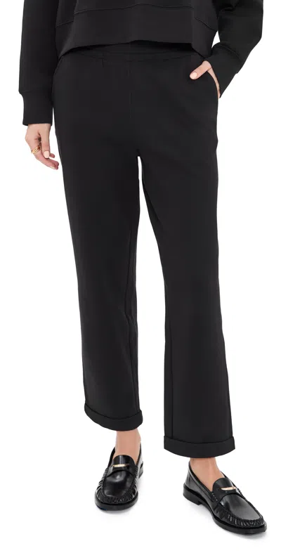 Perfectwhitetee Flat Front Cuffed Pants True Black
