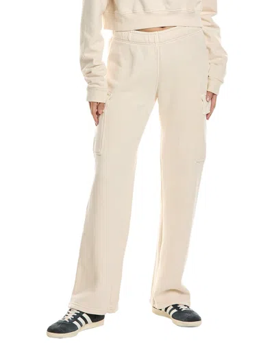 Perfectwhitetee Fleece Cargo Sweatpant In Beige