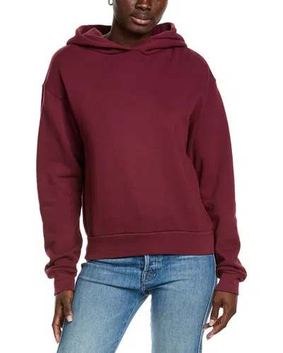 Perfectwhitetee Fleece Pullover Hoodie In Burgundy