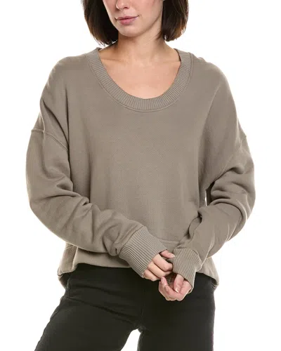 Perfectwhitetee Fleece U-neck Sweatshirt In Gray