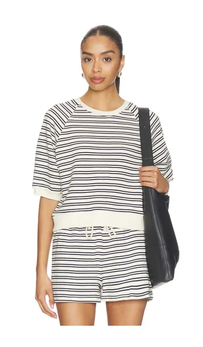 Perfectwhitetee French Terry Bubble Sleeve Sweatshirt In Blue