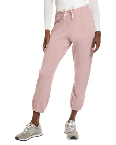 Perfectwhitetee French Terry Easy Sweatpant In Mauve In Pink