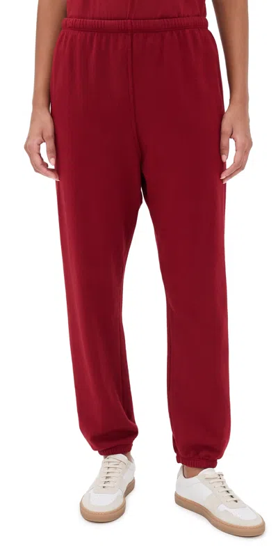 Perfectwhitetee French Terry Easy Sweatpants Maple In Red