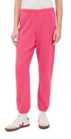Perfectwhitetee Johnny French Terry Sweatpants In Pink Bloom In Red