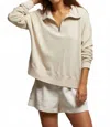 Perfectwhitetee Maren French Terry Sweatshirt In Oatmeal In Neutral