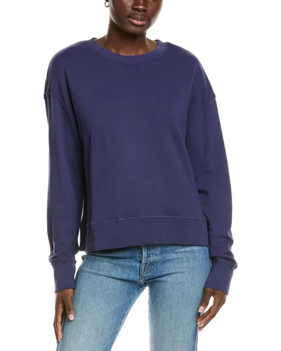 Perfectwhitetee French Terry Pullover Sweatshirt In Blue