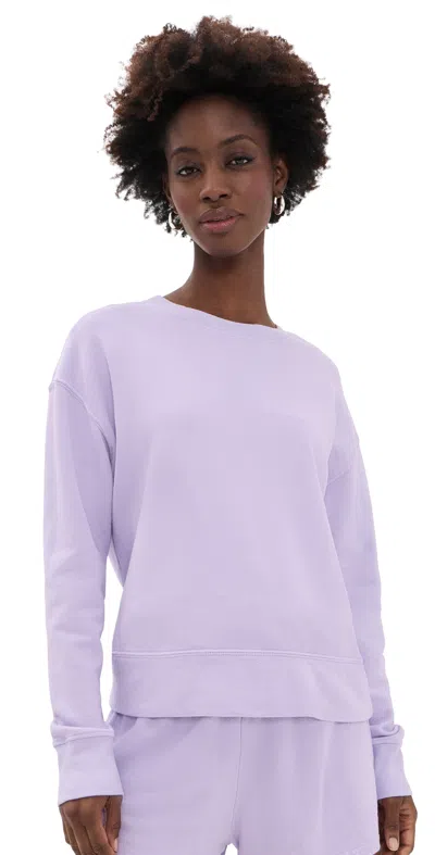 Perfectwhitetee French Terry Pullover Sweatshirt Ultraviolet In Purple