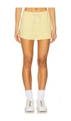 Perfectwhitetee Layla French Terry Sweat Shorts Banana In Yellow