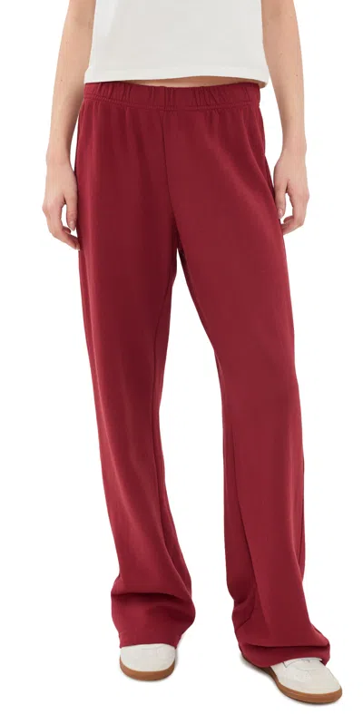 Perfectwhitetee French Terry Sweatpants Ruby Red