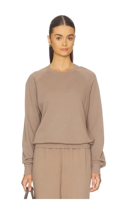 Perfectwhitetee French Terry Sweatshirt In Brown