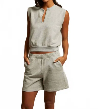 Perfectwhitetee French Terry Sweatshort In Beige In Neutral