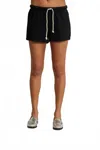 Perfectwhitetee French Terry Sweatshort In True Black In Black