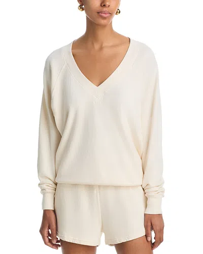 Perfectwhitetee French Terry V Neck Sweatshirt In Neutral
