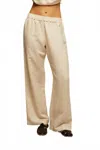 Perfectwhitetee Georgette Linen Pull On Pants In Putty Stripe In Neutral