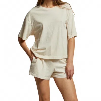 Perfectwhitetee Gloria Short Sleeve Tee In Sand Dune In Neutral