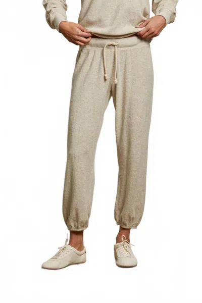 Perfectwhitetee Gogo Loop Terry Jogger In Oatmeal In Neutral