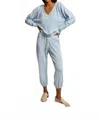Perfectwhitetee Gogo Loop Terry Jogger In Sky Blue In Blue
