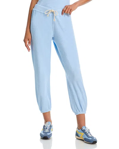Perfectwhitetee Gogo Terry Cropped Jogger Pants In Blue