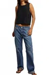 Perfectwhitetee Gracie Recycled Cotton Tank Top In True Black In Blue