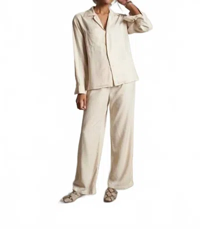 Perfectwhitetee Hana Tencel Pull-on Pants In Sugar In White