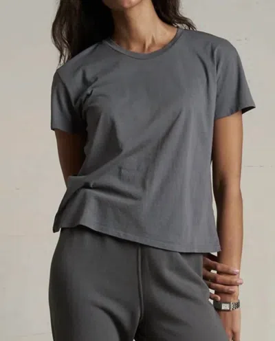 Perfectwhitetee Harley Boxy Crew Tee In Charcoal In Neutral