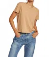 Perfectwhitetee Harley Boxy Crew Tee In Dune In Brown