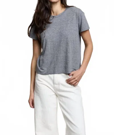 Perfectwhitetee Harley Boxy Crew Top In Heather Grey In Gray