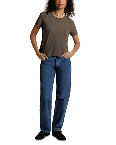 Perfectwhitetee Harley Boxy Tee In Blue