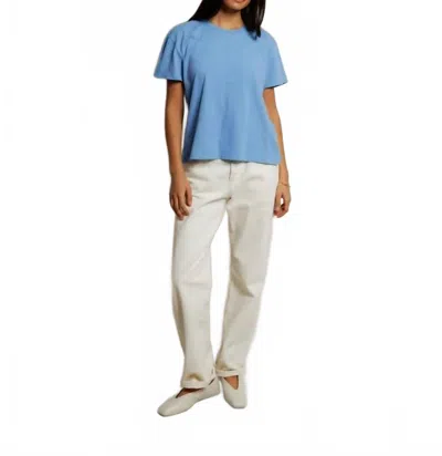 Perfectwhitetee Harley Boxy Tee In Pacific Blue