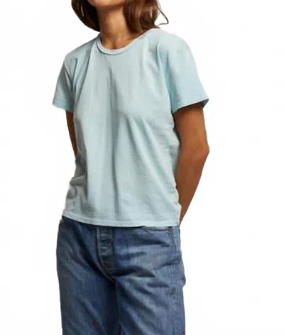 PERFECTWHITETEE HARLEY CREW TEE IN ICED AQUA