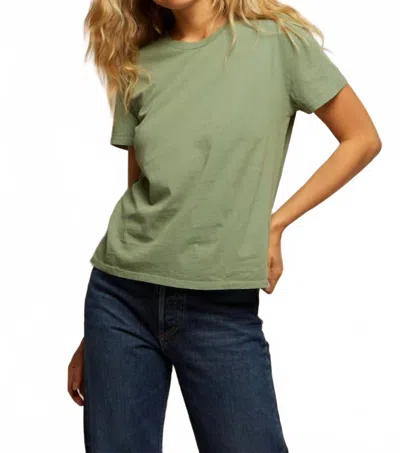 Perfectwhitetee Harley Crewneck Tee In Aloe In Animal Print