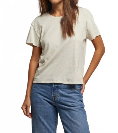 Perfectwhitetee Harley Crewneck Tee In Oatmeal In White